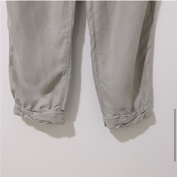 Aritzia Wilfred Linen Allant Tie Front Trouser Pant Grey Size 2 - Picture 8 of 16